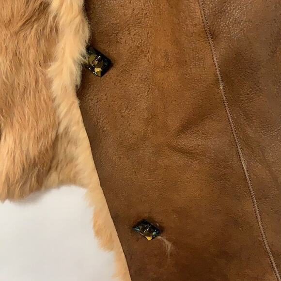 CACHE LEATHER LIGHT FUR LINED JACKET‎ SIZE M - Picture 7 of 8